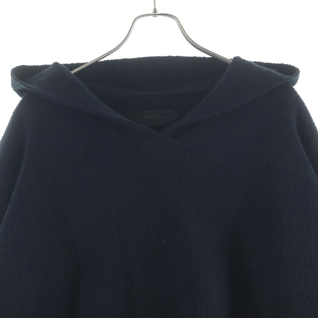 Chrome Hearts Not Calf Hair Leather Cross Patch Knit Pullover Hoodie Not Black — view 3