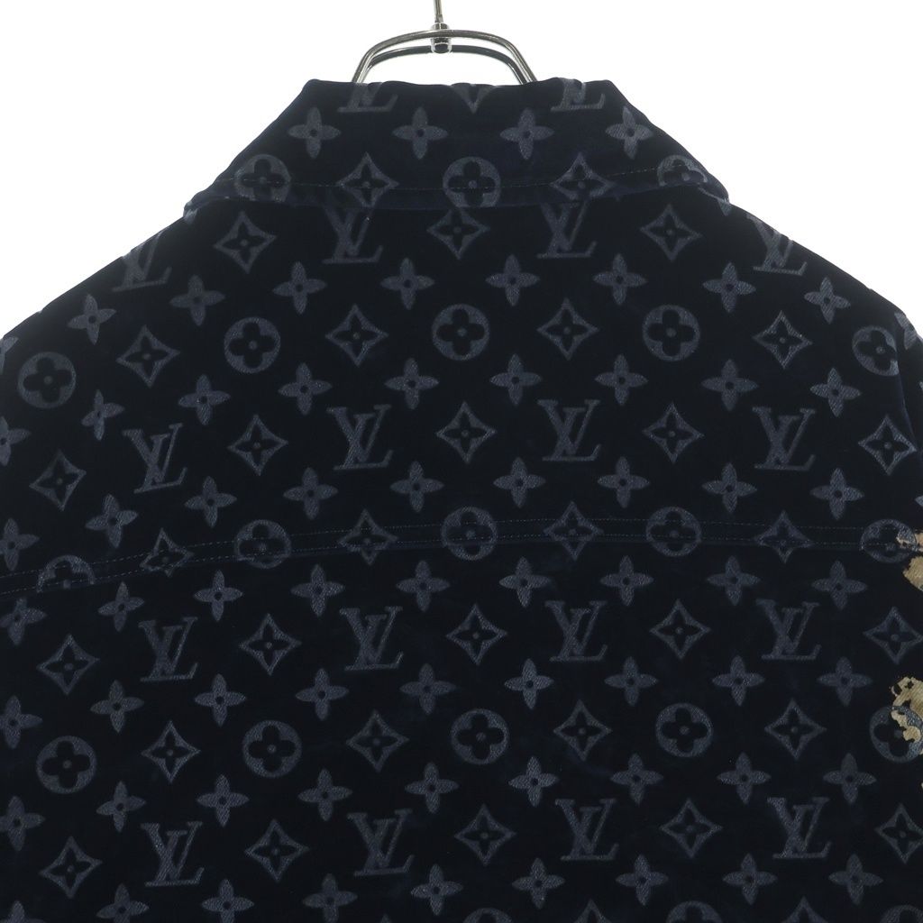 Louis Vuitton Monogram Bree Denim Jacket Frv Navy — view 4