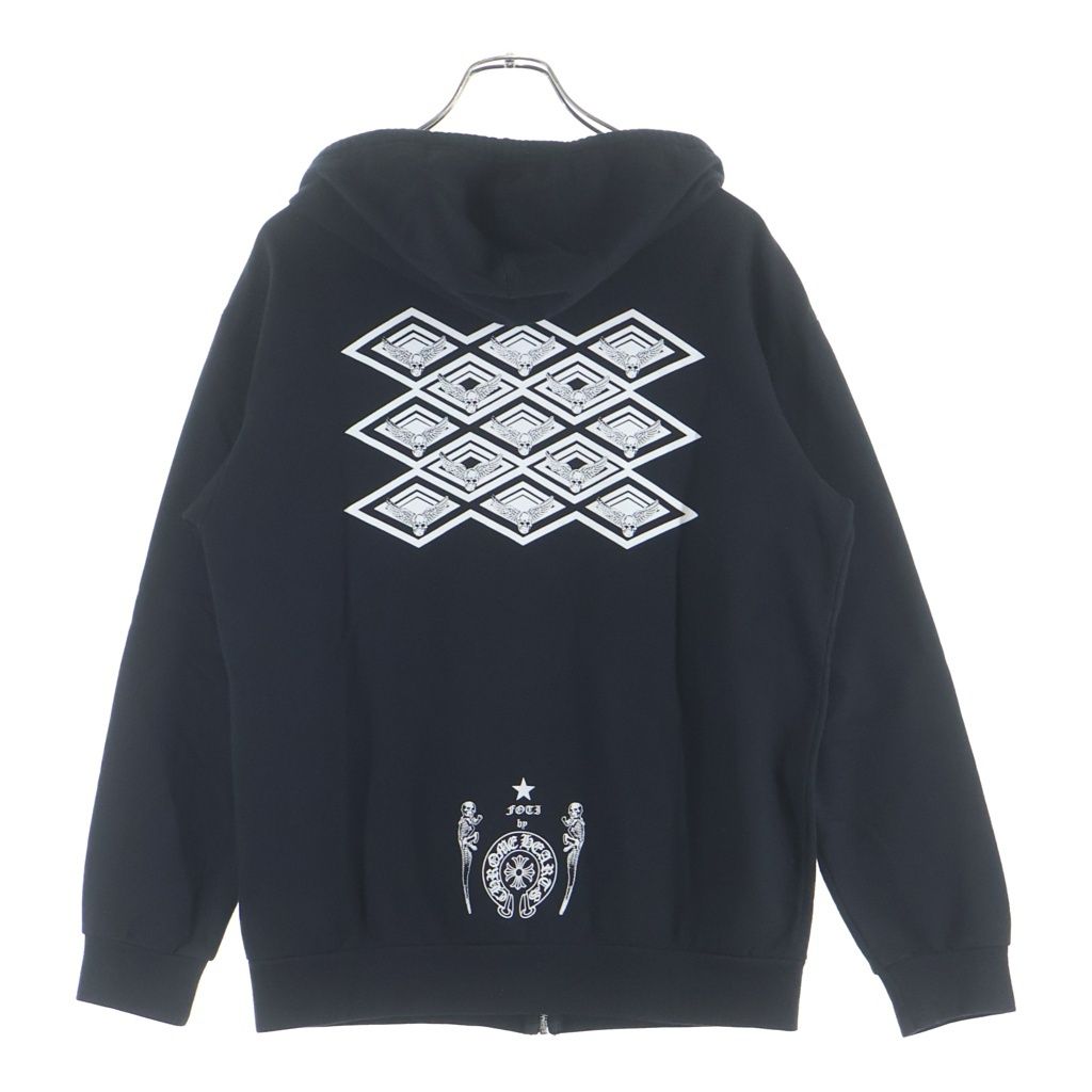 Chrome Hearts Sweatshirt HD Zip Foti Fotiback Print Zip Up Hoodie
