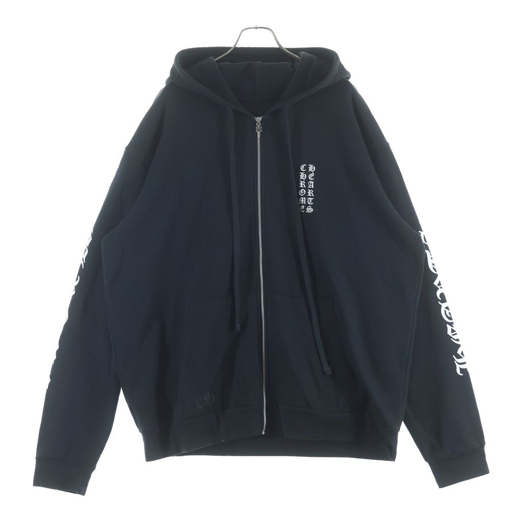 Chrome Hearts Sweatshirt HD Zip Arm Logo Zip Up Hoodie Black