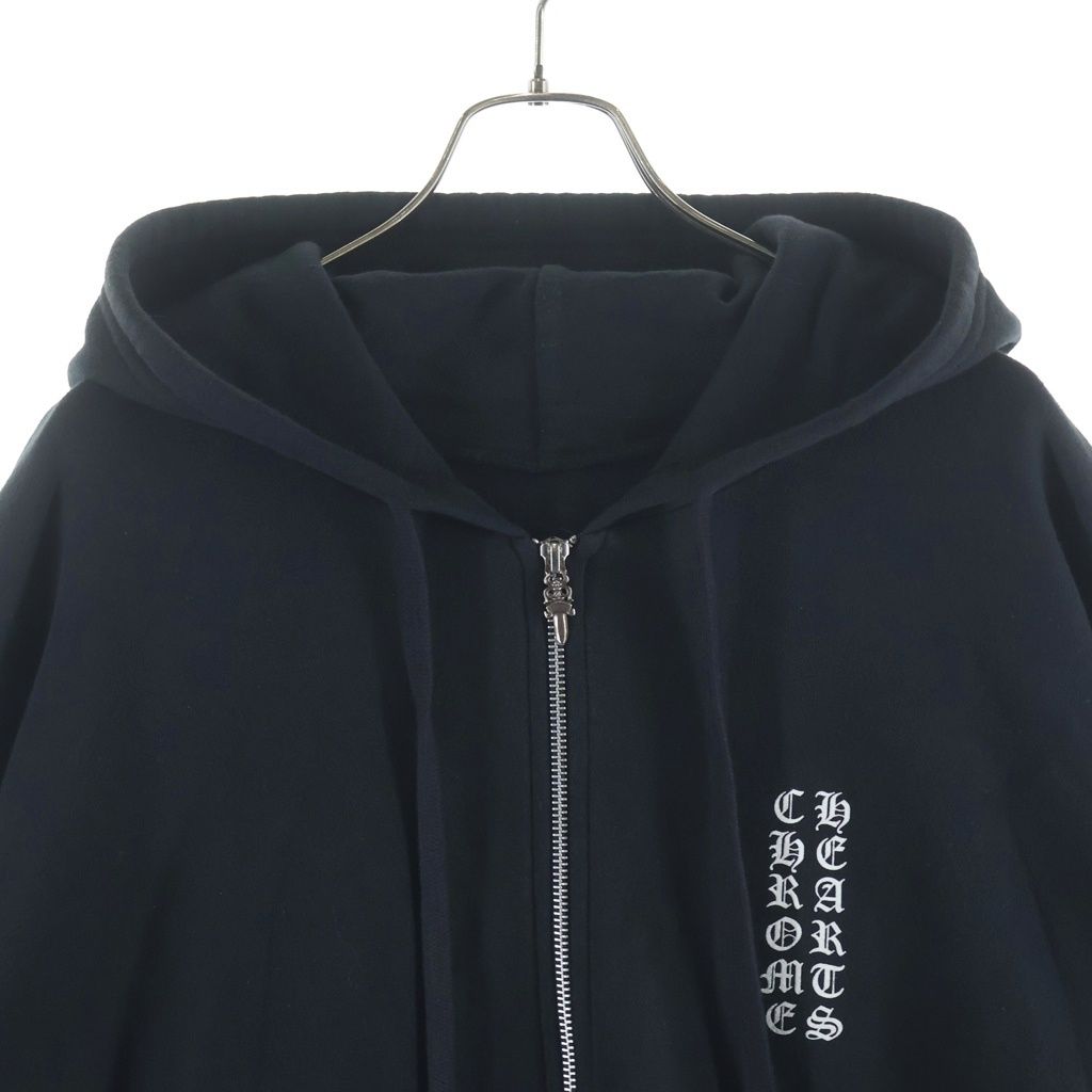Chrome Hearts Sweatshirt HD Zip Arm Logo Zip Up Hoodie Black — view 3