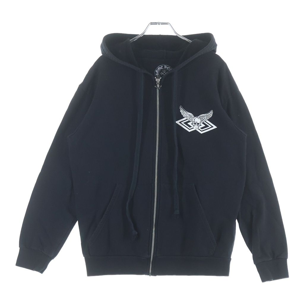 Chrome Hearts Sweatshirt HD Zip Foti Fotiback Print Zip Up Hoodie — view 2