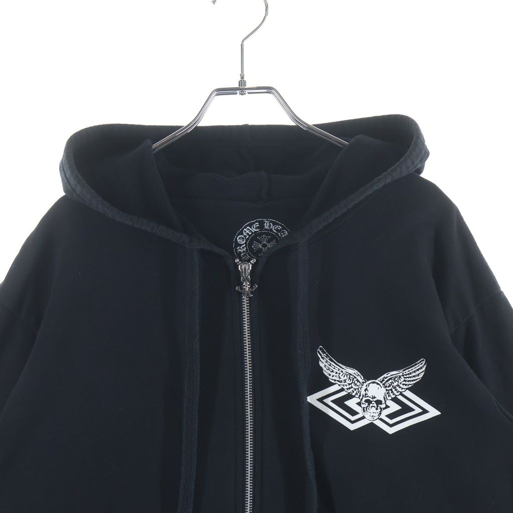 Chrome Hearts Sweatshirt HD Zip Foti Fotiback Print Zip Up Hoodie — view 3