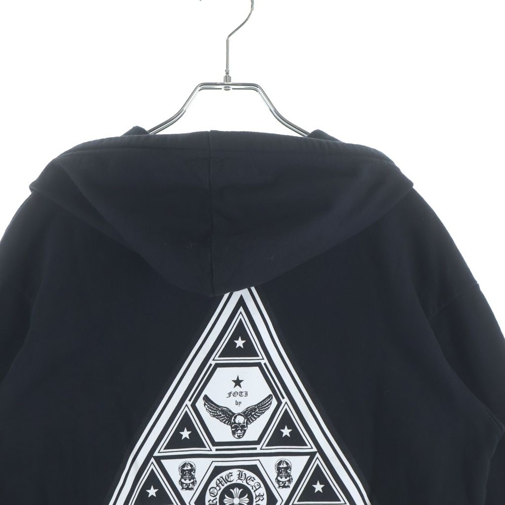 Chrome Hearts Sweatshirt HD Zip Foti Fotiback Print Zip Up Hoodie — view 4