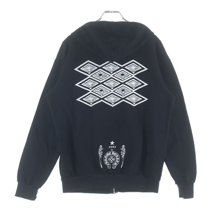 Chrome Hearts Sweatshirt HD Zip Foti Fotiback Print Zip Up Hoodie