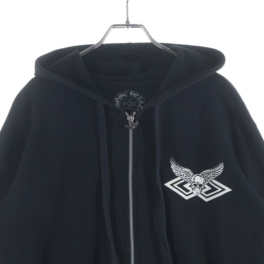 Chrome Hearts Sweatshirt HD Zip Foti Fotiback Print Zip Up Hoodie — view 3