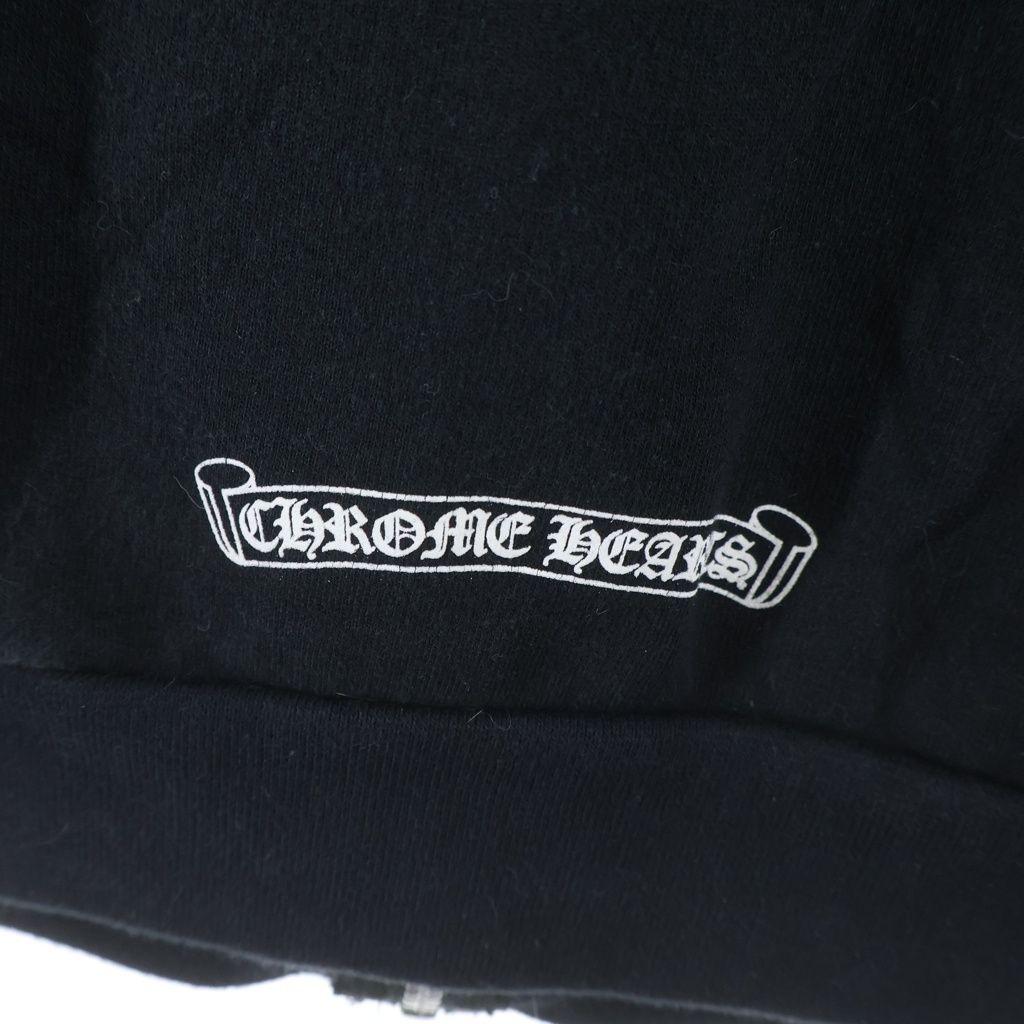 Chrome Hearts Sweatshirt HD Zip T Bar Daga Zip Backache Logo Zip Hoodie Black — view 6