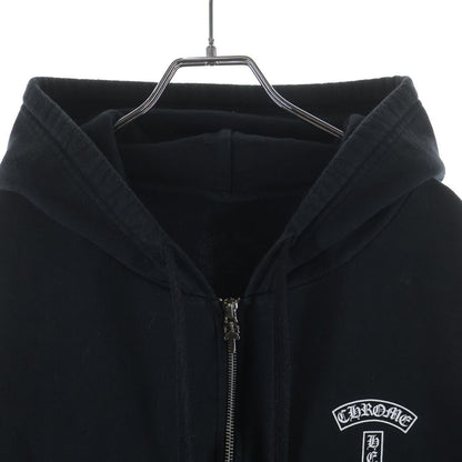 Chrome Hearts Sweatshirt HD Zip T Bar Daga Zip Backache Logo Zip Hoodie Black — view 3