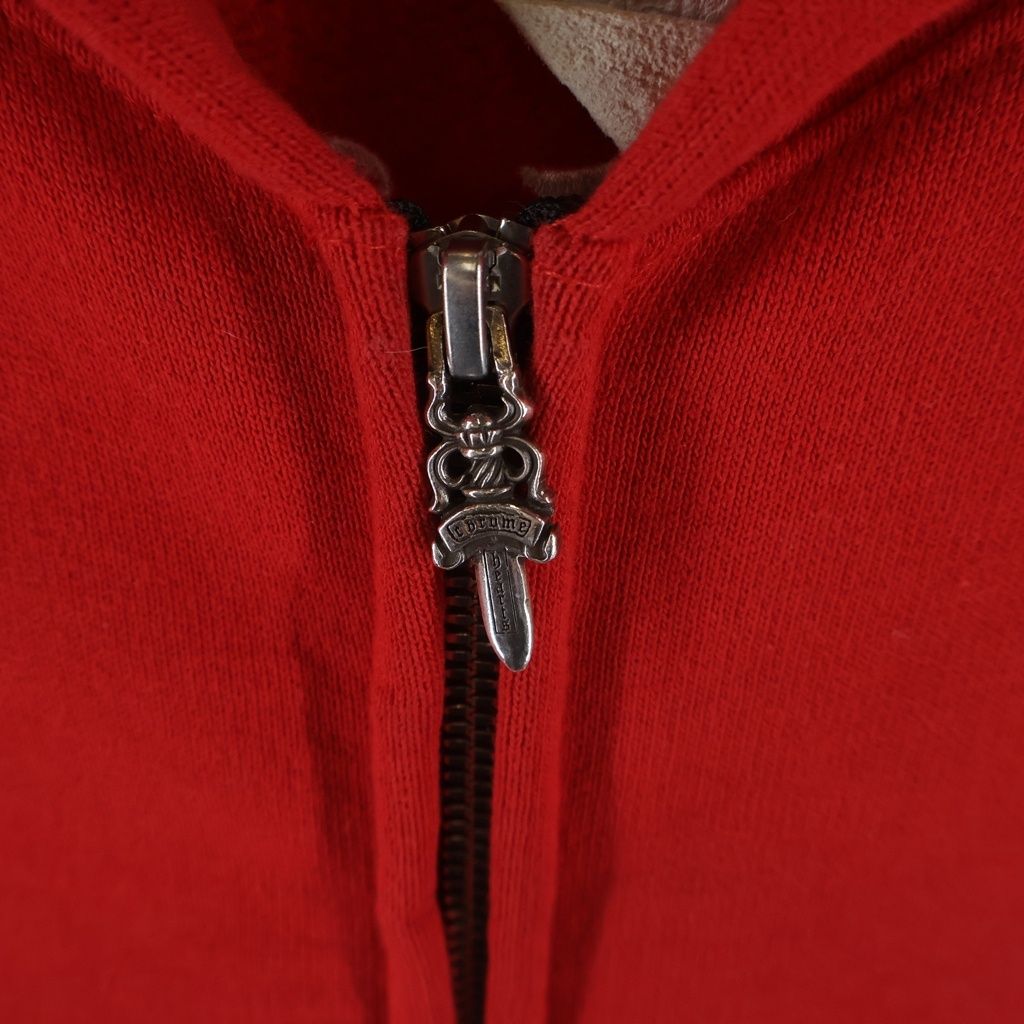 Chrome Hearts Not Cemetery Cross Zipup Hoodie King Taco Not Logo Embroidery Red — view 5