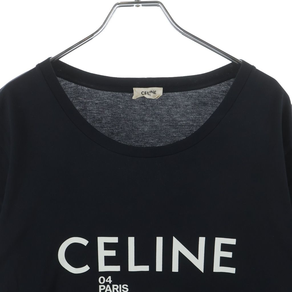 Celine Classic Logo Crew Neck Short Sleeve T-Shirt Black — view 3