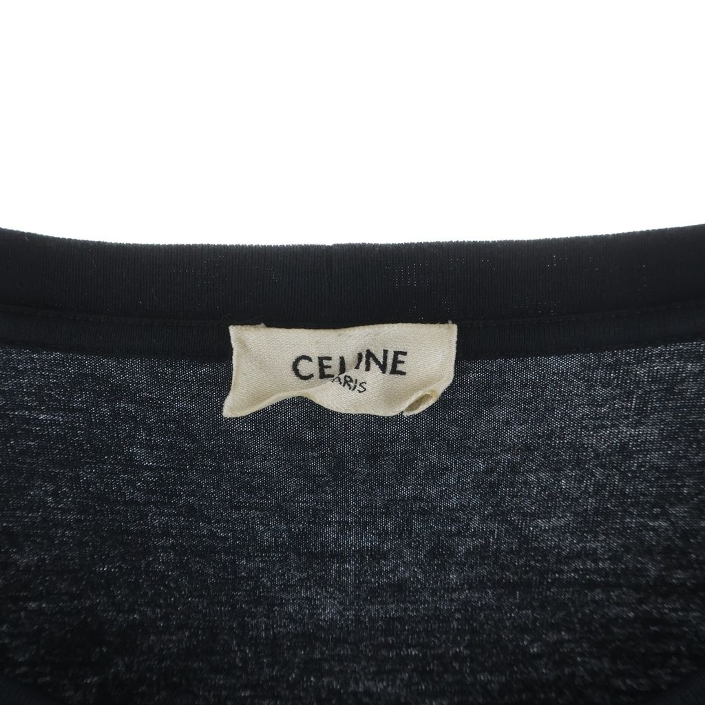 Celine Classic Logo Crew Neck Short Sleeve T-Shirt Black — view 7