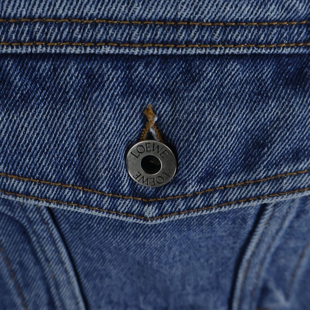 Loewe Denim Jacket Logo Leather with Patch Indigo — view 6