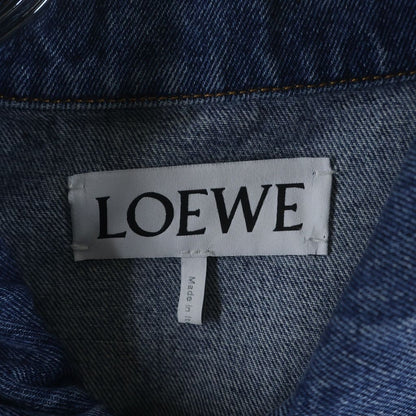 Loewe Denim Jacket Logo Leather with Patch Indigo — view 7