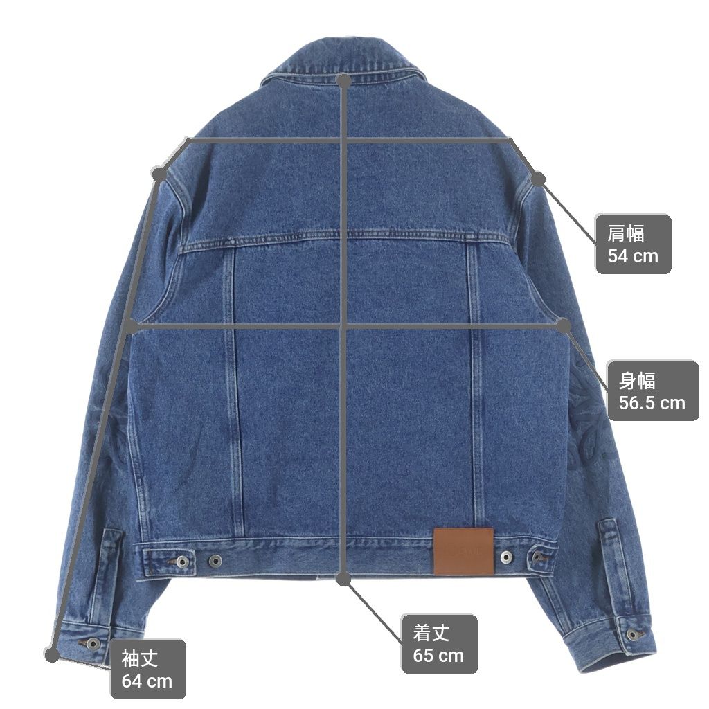 Loewe Denim Jacket Logo Leather with Patch Indigo — view 9