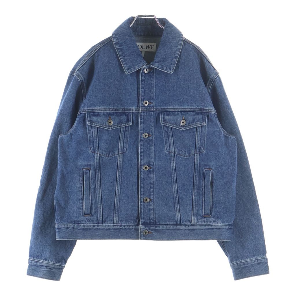 Loewe Denim Jacket Logo Leather with Patch Indigo