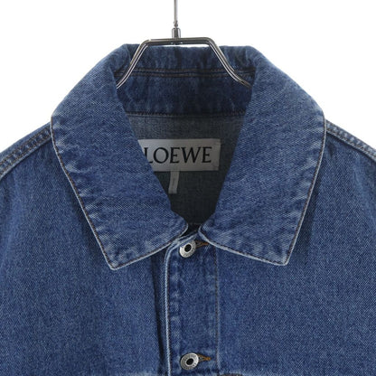 Loewe Denim Jacket Logo Leather with Patch Indigo — view 3