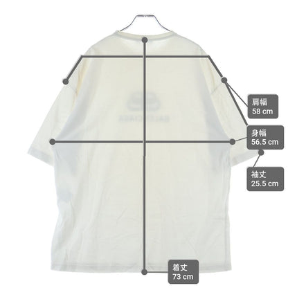 Balenciaga BB Logo Print Short Sleeve Crew Neck T-Shirt White — view 9