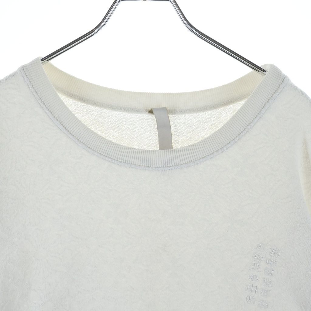 Chrome Hearts Not Allover Pattern CH Plus Jacquard Sweatshirt White — view 3