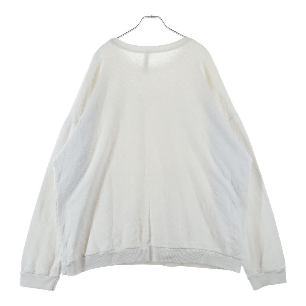 Chrome Hearts Not Allover Pattern CH Plus Jacquard Sweatshirt White — view 2