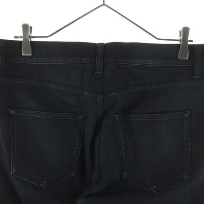 Saint Laurent Paris Logo Patch Zip Fly Stretch Skinny Pants Denim Black — view 4
