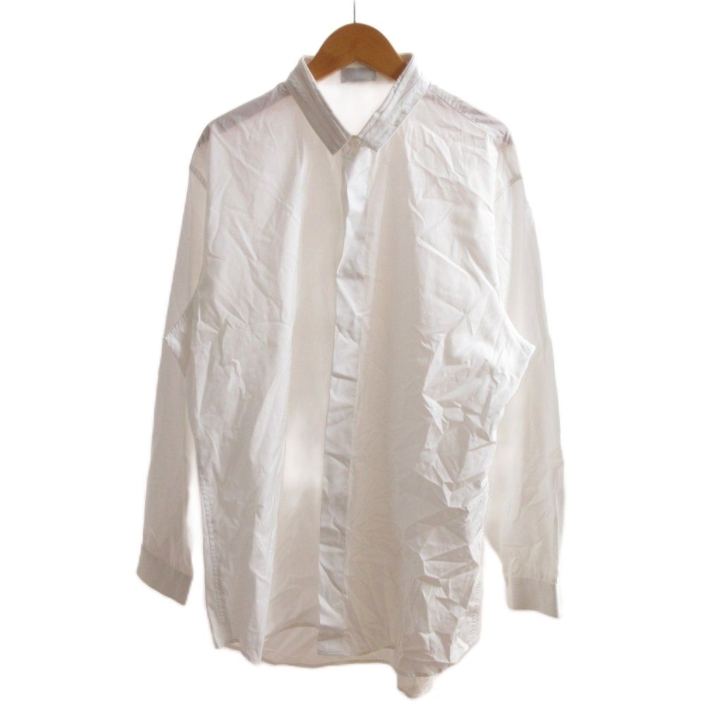 Dior Homme Shirt 41 White Tailored Banded Collar Long Sleeve SJ