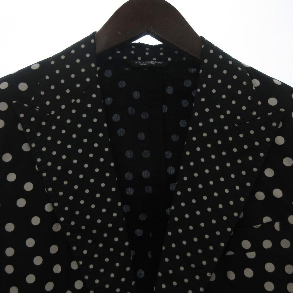 Dolce & Gabbana Taormina Single Suit Set Tailored Jacket Trousers Dot Pattern — view 9