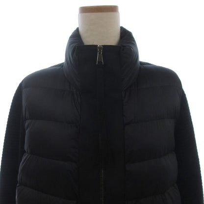 Moncler Maglione Cardigan Down Jacket Full Zip Knit Contrast Black — view 5
