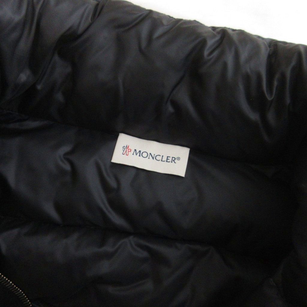 Moncler Maglione Cardigan Down Jacket Full Zip Knit Contrast Black — view 6