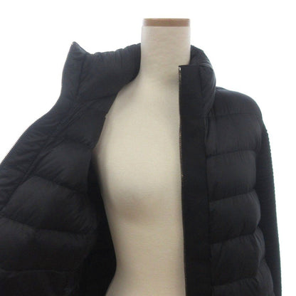 Moncler Maglione Cardigan Down Jacket Full Zip Knit Contrast Black — view 4