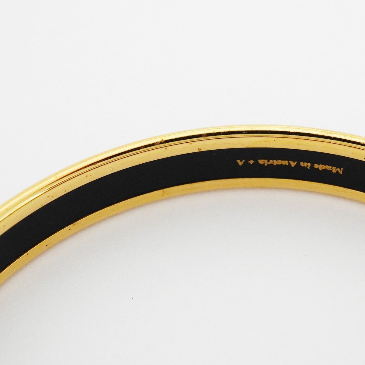 Hermes Bangle Enamel PM Gold Plated Cloisonne Multicolor Bracelet — view 7