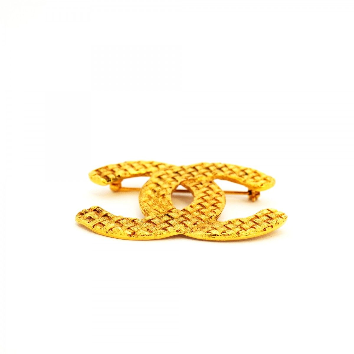 Chanel Brooch Vintage CC Logo Gold Plated — view 3