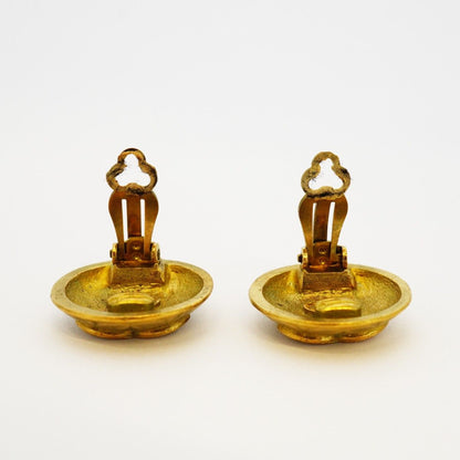 Chanel Earrings Vintage CC Logo Round — view 6