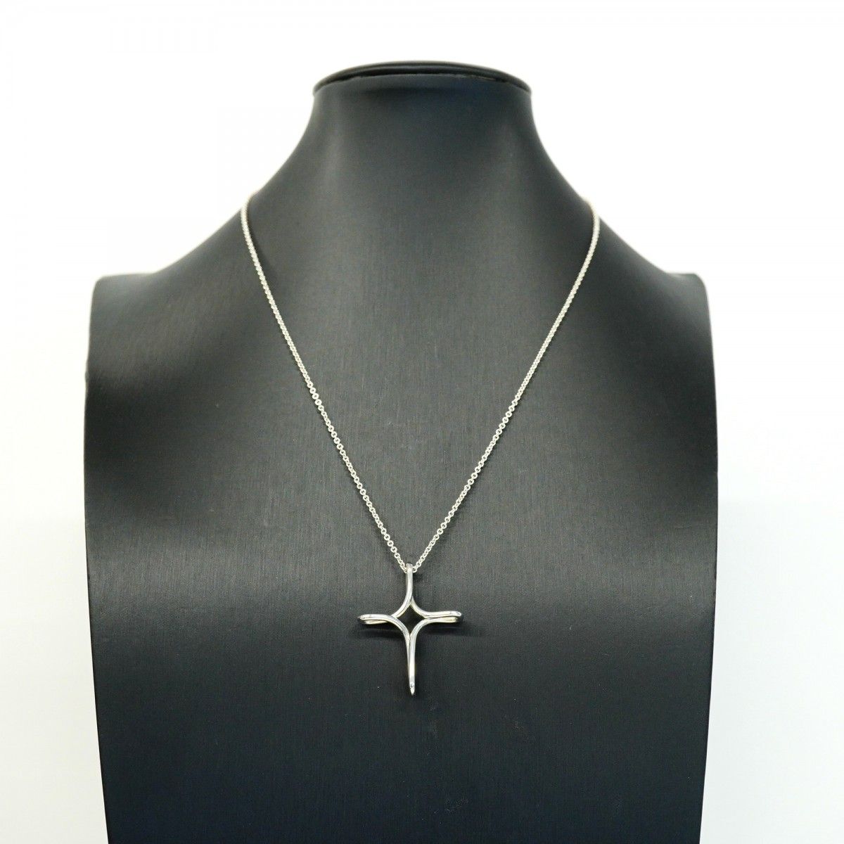 Tiffany & Co Necklace Open Cross 925 Sterling Silver — view 7