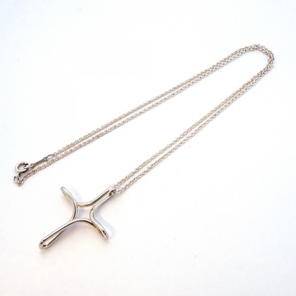 Tiffany & Co Necklace Open Cross 925 Sterling Silver — view 3