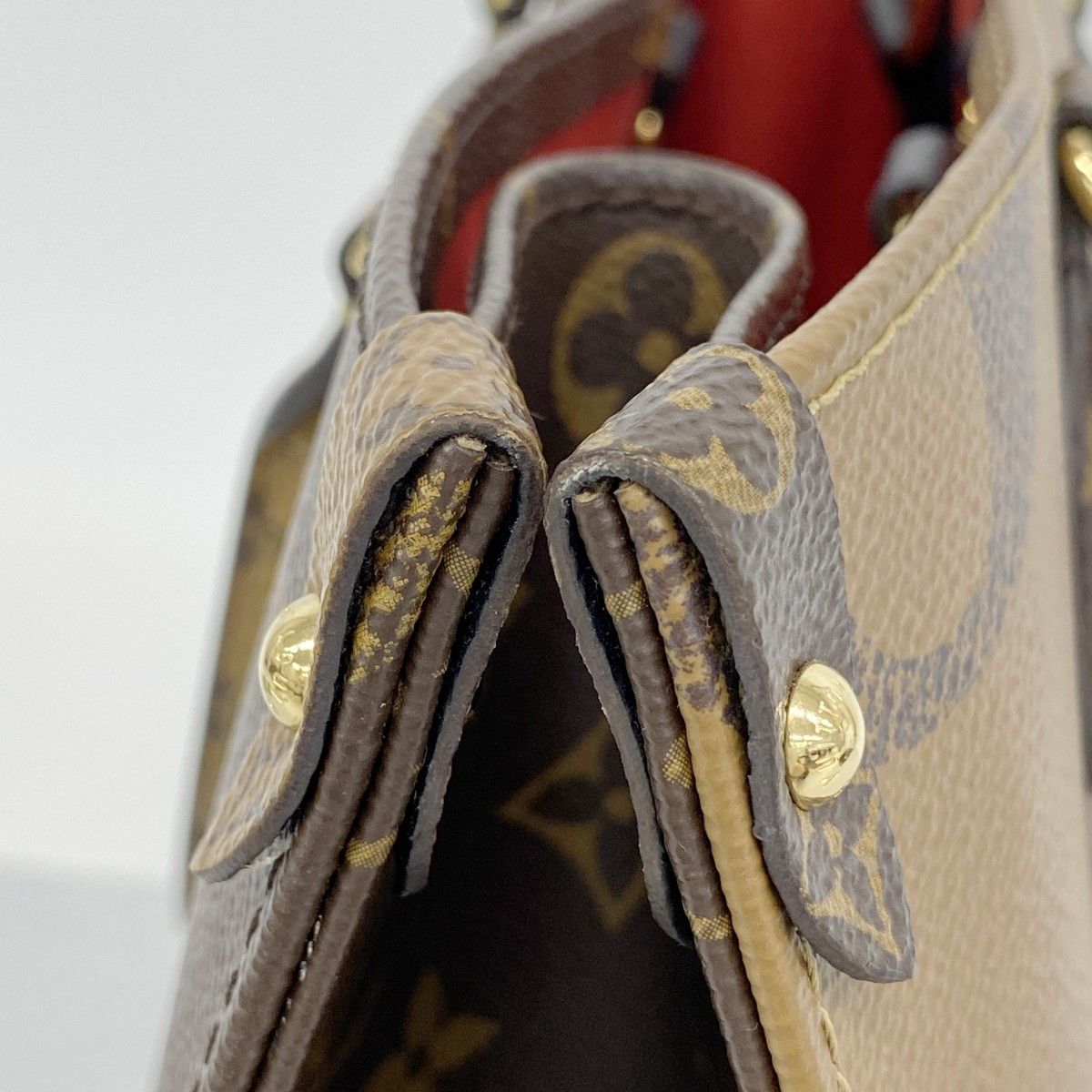 Louis Vuitton Tote Monogram Giant Reverse On The Go MM Brown — view 7