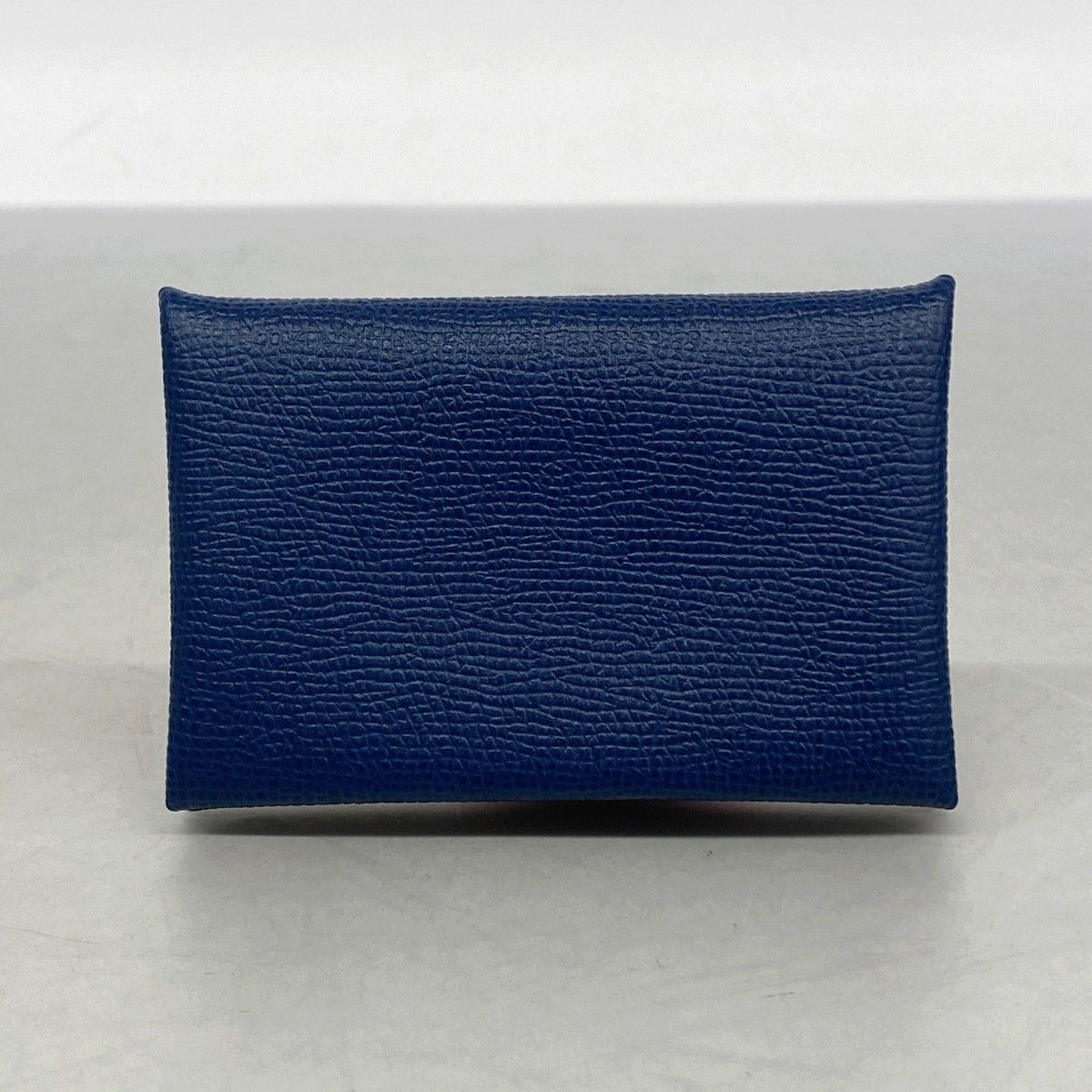 Hermes Card Case Calvi Veau Epsom Blue Ankle Silver — view 5
