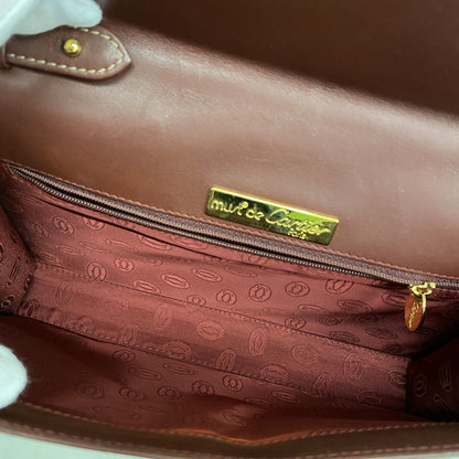 Cartier Shoulder Bag Must Leather Bordeaux Gold — view 4