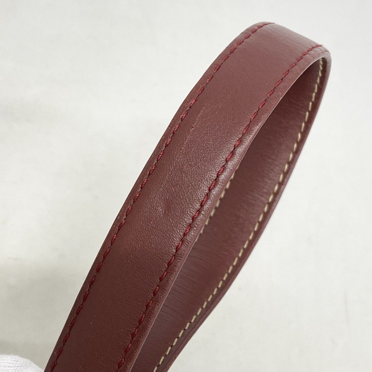 Cartier Shoulder Bag Must Leather Bordeaux Gold — view 8