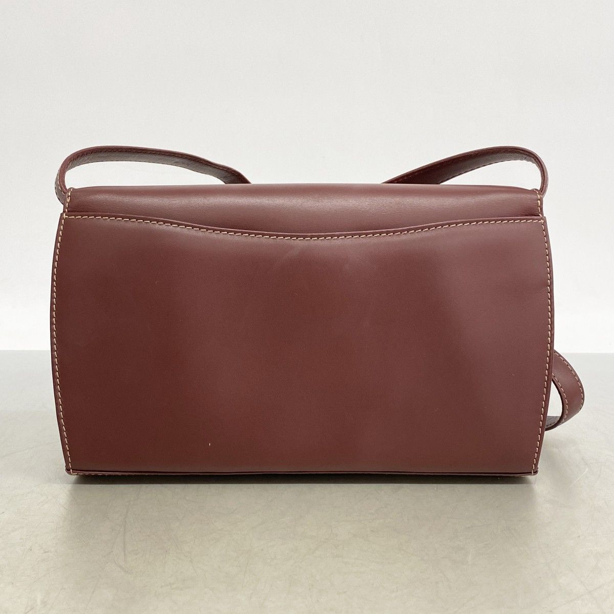 Cartier Shoulder Bag Must Leather Bordeaux Gold — view 9