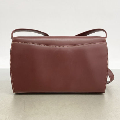 Cartier Shoulder Bag Must Leather Bordeaux Gold — view 9