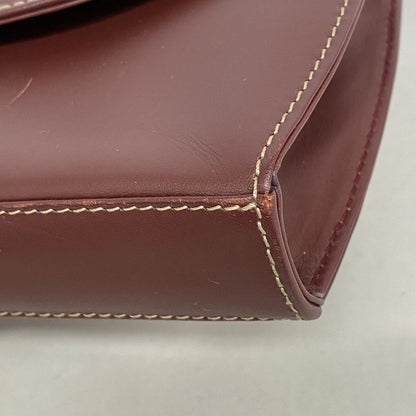 Cartier Shoulder Bag Must Leather Bordeaux Gold — view 6