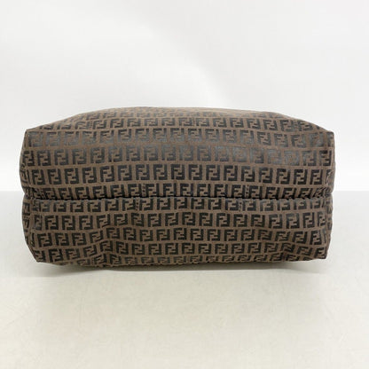 Fendi Tote Zucchino Nylon Canvas Brown Pink Gold — view 3