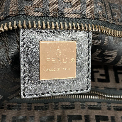 Fendi Tote Zucchino Nylon Canvas Brown Pink Gold — view 5
