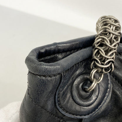 Chanel Shoulder Bag Quilted Lambskin Black Silver — view 7