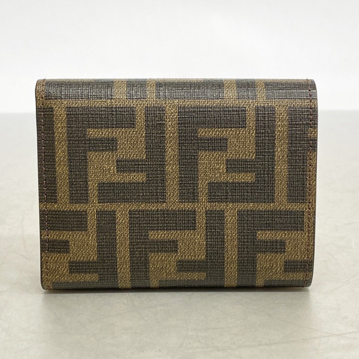 Fendi Trifold Wallet Zucca Mon Star Brown Gold — view 3