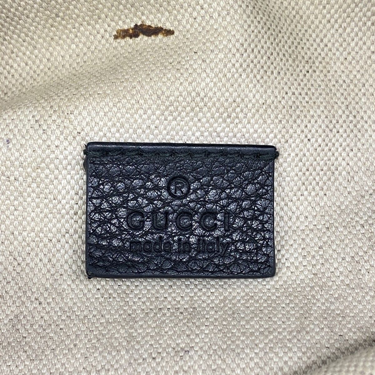 Gucci Waist Bag Leather Black Gold — view 5