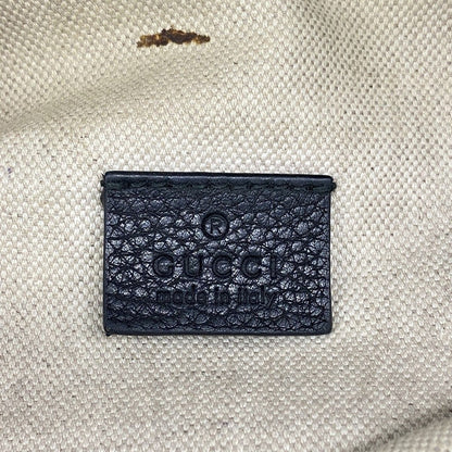 Gucci Waist Bag Leather Black Gold — view 5