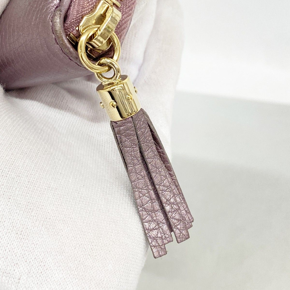 Gucci Wallet Soho Leather Purple Gold — view 7