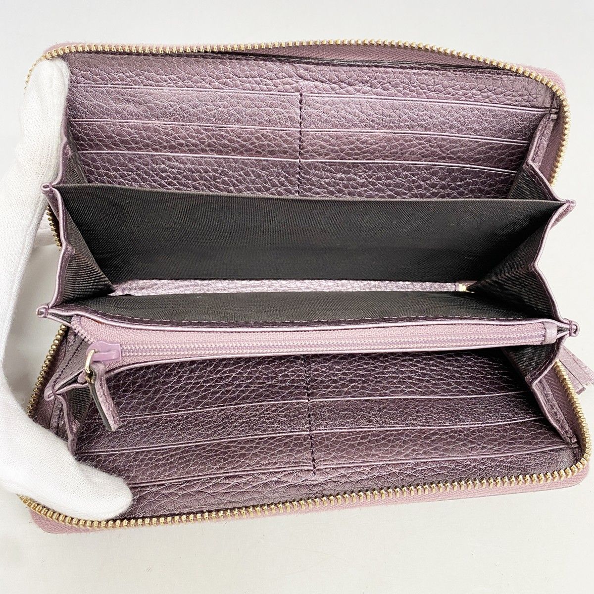Gucci Wallet Soho Leather Purple Gold — view 3
