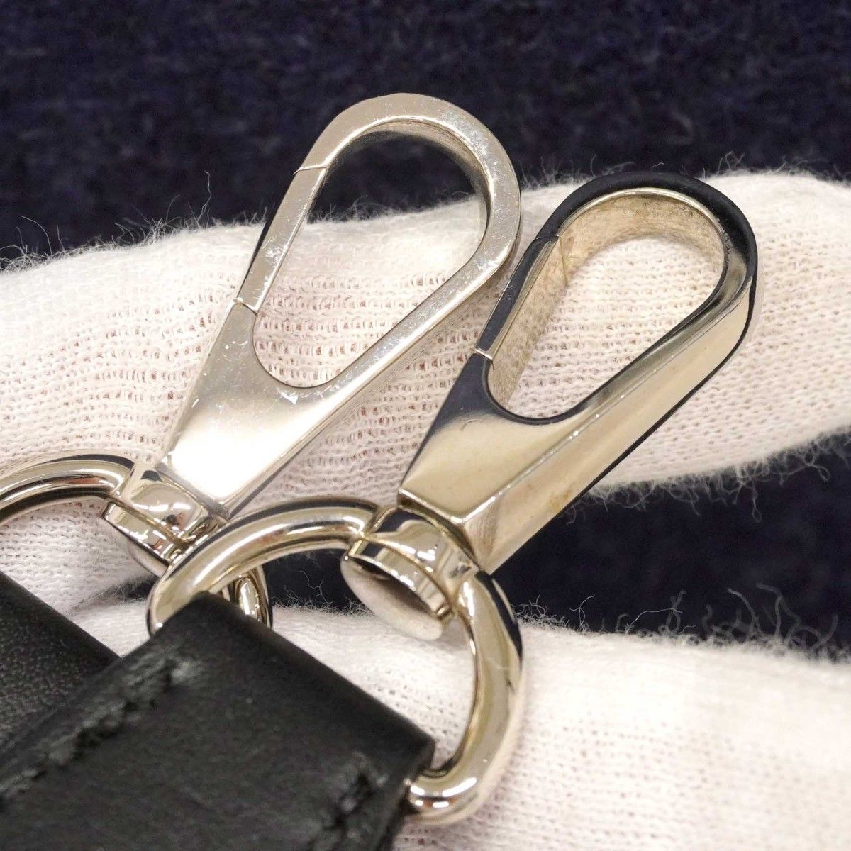 Hermes Shoulder Bag Evelyne TPM Felt Navy Silver — view 8